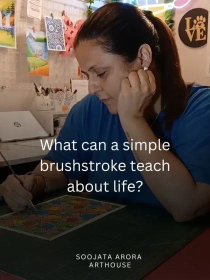 What can a simple brushstroke teach about life? For me, it's about more than just colours. It's about patience, finding peace in the process, and shaping little souls one painting at a time.