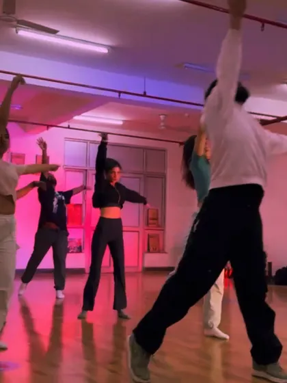 A dynamic shot from one of our weekday classes. The lighting and energy in the studio make every session feel special.