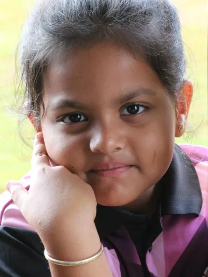 A candid portrait of one of our young, promising cricketers during the Dasara Cup.