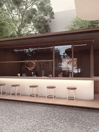 We designed a small, container-like cafe at the rear of The Nest. This pavilion opens up to a landscaped garden, providing a public amenity that integrates the building with the local community.