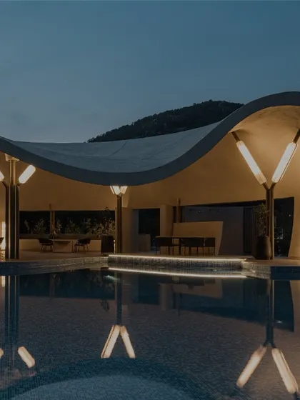 A commendation for our Aqua project at the Trends Excellence Awards. This image captures the modern cave-like feel of the pool and spa, which offers a harmonious balance between privacy and nature.