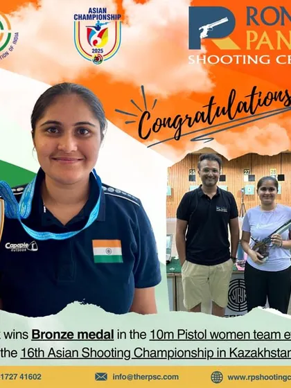 A proud bronze medal win for our shooter Palak and her teammates in the 10m Pistol women team event at the 16th Asian Shooting Championship in Kazakhstan. Team events require a special kind of synergy and consistency.