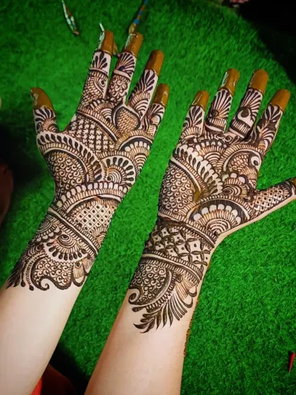 This shot shows the design from the side, capturing the flow of the patterns.