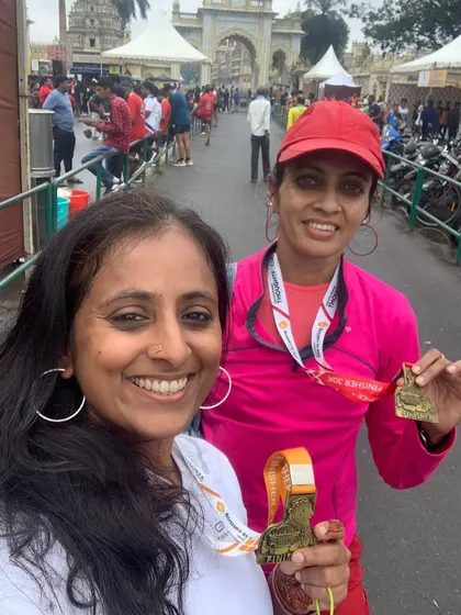 Another memory with a dear friend after a race. Sharing these moments of achievement makes them even more special.
