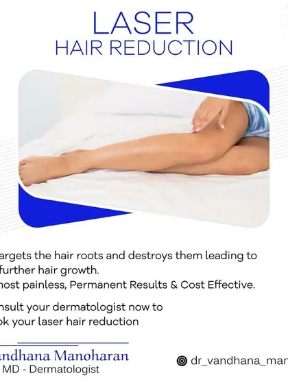 Laser hair reduction is a cost-effective and almost painless solution for unwanted hair. The laser targets the hair root, destroying it to prevent further growth and delivering permanent results. It is a much better long-term option than continuous waxing or shaving.