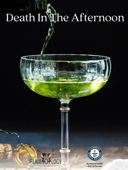 The 'Death in the Afternoon' is a classic, potent cocktail made with absinthe and champagne. We love reviving these historical drinks for the adventurous palate.