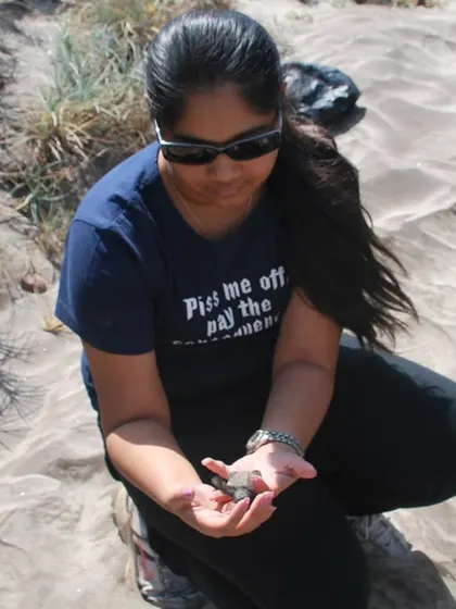 A throwback to 2009, when I was helping a lost Olive Ridley Sea Turtle hatchling find its way to the ocean. Conservation work has been a part of my life for a long time.