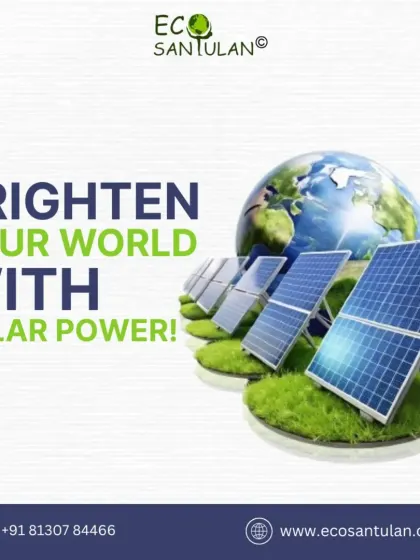 Brighten your world with solar power. This is more than just electricity; it's about creating a sustainable and balanced world for everyone.
