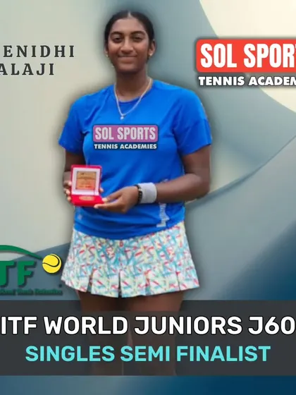 An impressive run to the semi-finals in singles at the ITF J60 World Juniors in Singapore for our player Sreenidhi Balaji. This is a remarkable achievement at a high-level event.