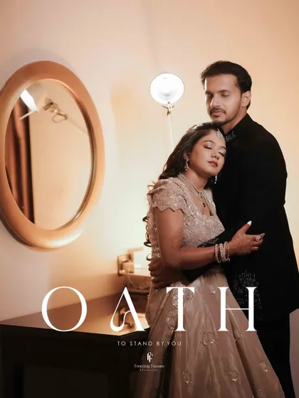 A romantic portrait of the couple, titled "Oath," capturing their promise to stand by each other.
