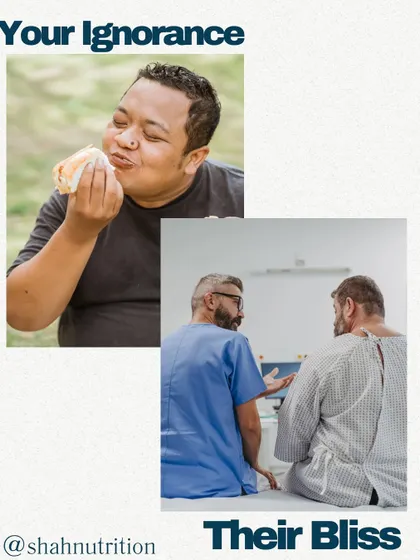 Your Ignorance, Their Bliss. The food and healthcare industries can profit from poor health choices. Choose to invest in your own health now to avoid becoming a patient later.