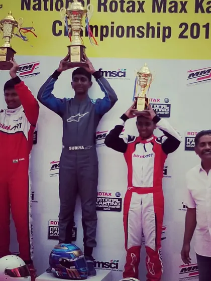 Ending the 2018 National Rotax Max Karting Championship on a high note. Our drivers M. Avalakki and Rishon Rajeev secure 2nd and 3rd place on the podium.