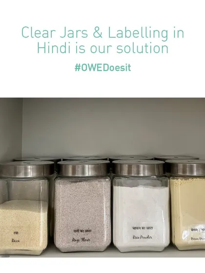 A key part of my training is making sure everyone is on the same page. By using clear jars and labels in both English and Hindi, I empower your staff to know exactly where everything goes, reducing your need to micromanage and keeping the kitchen organized.