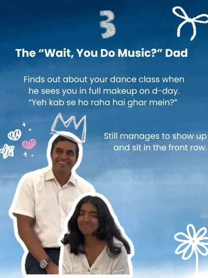 And here's the "Wait, You Do Music?" Dad, who might be surprised by your class but always shows up to sit in the front row. Every artist needs a champion like this.