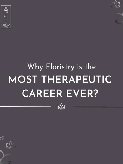 Why is floristry so therapeutic? This graphic introduces the idea that working with flowers is a way to find calm and joy, perfect for anyone looking for a new hobby.