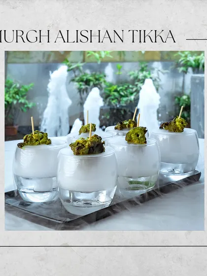 Sometimes all you need is a serving of my Murgh Alishan Tikka, presented with a touch of drama.