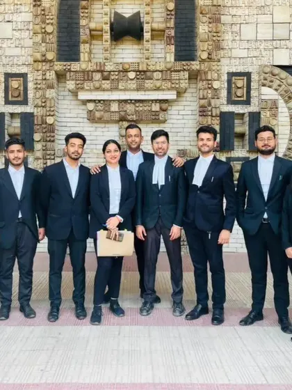 Our team of advocates outside the Delhi High Court. We handle a variety of litigation matters, including complex IP disputes.