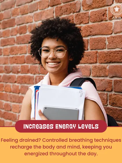 Feeling drained from studying? This infographic highlights how pranayama increases energy levels, recharging the body and mind to keep students energized throughout the day.