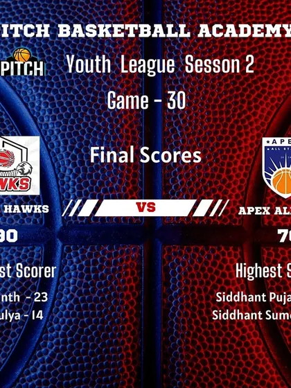 A dominant performance by the Pitch Hawks over Apex All-Stars in Game 30 of Season 2, showcasing their championship-caliber play.