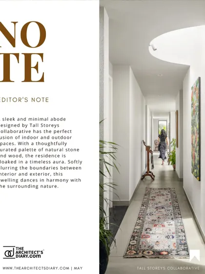 Another look at our feature in The Architect's Diary. The publication praised the project's timeless aura, achieved through a thoughtfully curated palette of natural stone and wood.