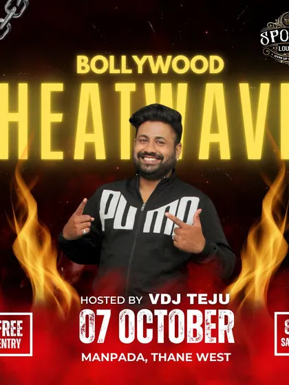 Poster for a "Bollywood Heatwave" night I hosted. These nights are all about non-stop, high-energy Bollywood music.