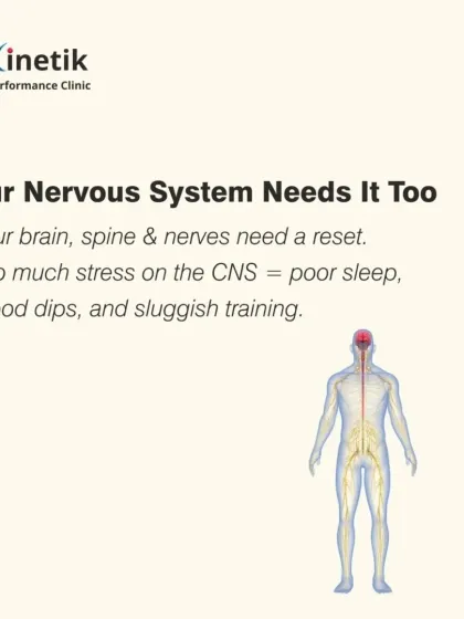 Your nervous system needs rest too. Too much stress on the central nervous system (CNS) from intense training can lead to poor sleep, mood dips, and sluggish workouts.