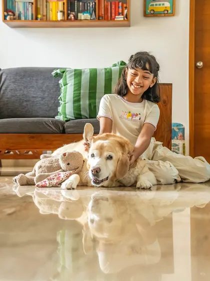 A quiet moment between Mhysa and her human sister. These are the memories that families will treasure for a lifetime.
