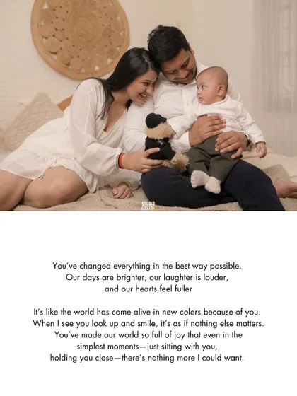 A family of three cuddled together on our cozy bed setup, their world made brighter and their hearts fuller.