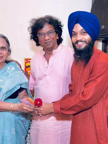 Receiving a token of appreciation after my performance. I am always humbled by such gestures.