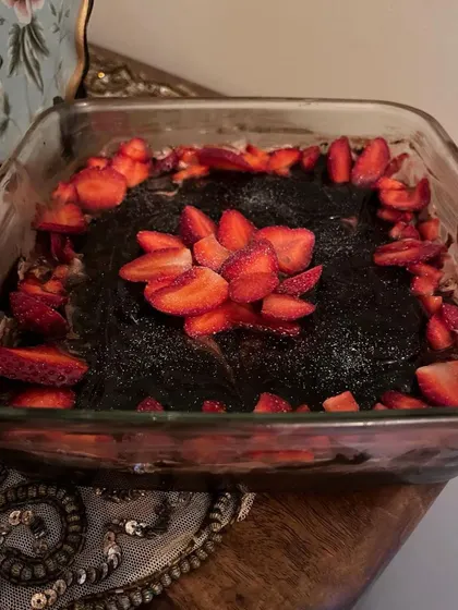 My Strawberry Chocolate Delight is a simple yet decadent dessert that's perfect for chocolate and fruit lovers.