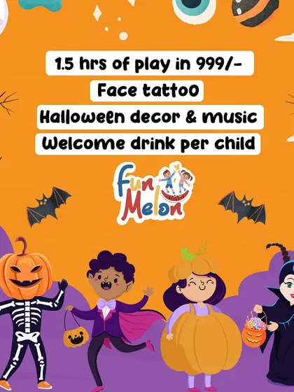 A graphic detailing the fun inclusions for my Halloween party, like face tattoos and a welcome drink.