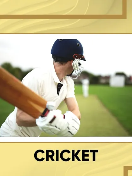 A batsman ready at the crease on a lush green pitch. This represents the classic cricketing experience we offer on our well-maintained grounds, suitable for serious matches and practice.