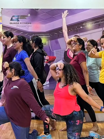 These ladies are energy bombs! So much fun leading a session at Quadz Fitness.