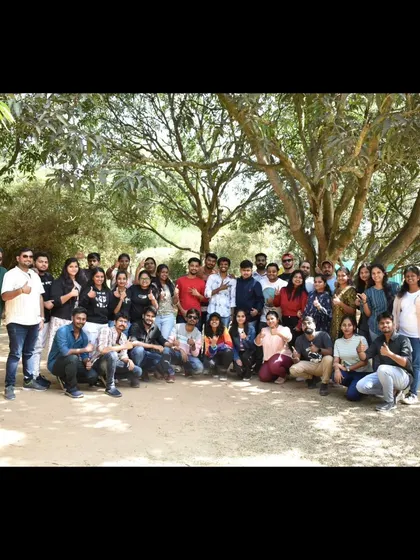 A group shot with a happy team after a successful day of activities. Seeing everyone come together is the best part of my job as a facilitator.
