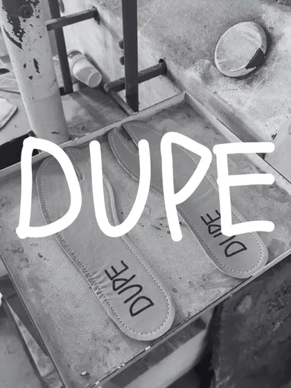 A sole with a story. The 'DUPE' insoles, freshly stamped and ready for the next stage of production in our workshop. A dupe with depth is coming soon.