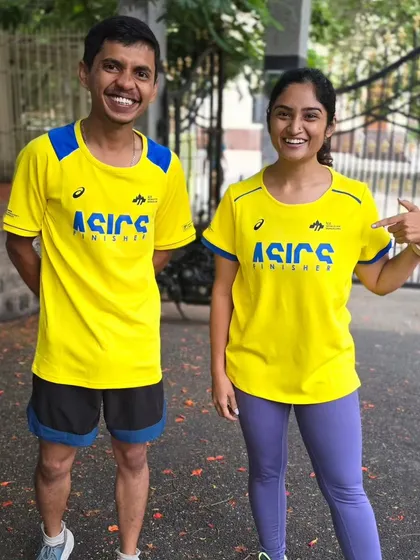 Another shot of our top finishers from the TCS 10K, proudly wearing their running gear from Asics. Their success is a testament to their hard work and our structured training program.