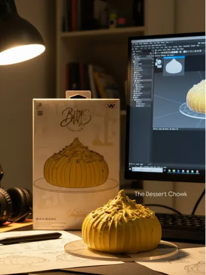 My 3D Modak cake, inspired by the Google Gemini AI image. This was a fun challenge, creating a sculpted cake that looks just like the beloved festive sweet.
