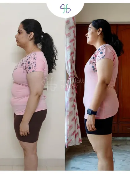 This client lost 4 kgs in 12 weeks, despite a busy schedule, falling sick, and stressful periods. She learned that the body doesn't lose the strength you build.