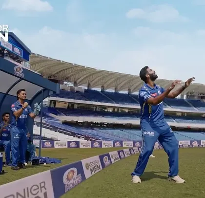 An action shot from the Garnier Men ad, showing a player catching a ball on the field. The styling here is all about authentic sportswear.