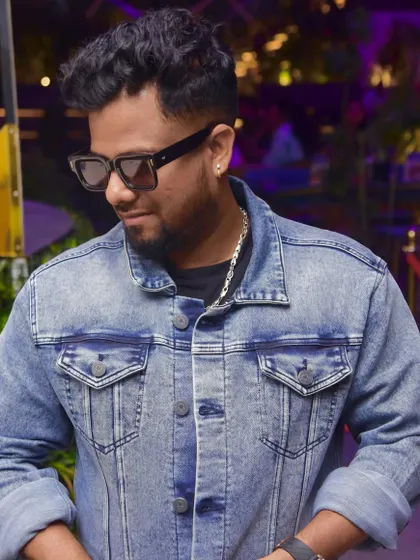 A casual and cool look in a denim jacket. My style is versatile, just like my music.