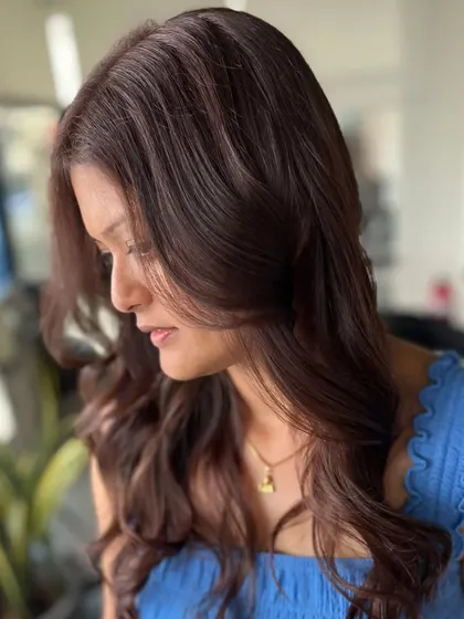 A candid profile shot, capturing the soft waves and beautiful color.