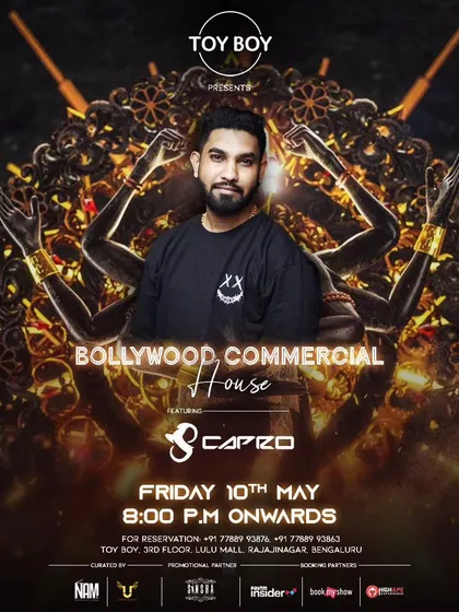 The flyer for a 'Massive Bollytech Friday' at the brand new Toyboy Bengaluru in Lulu Mall.