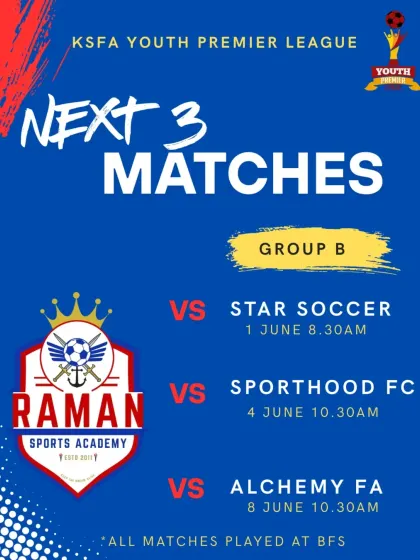 Our upcoming fixture list for the U21 KSFA YPL after two consecutive wins put us on top of our group.