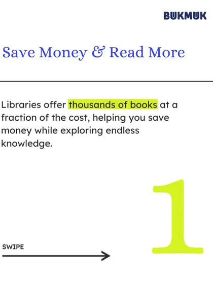 Here are five great reasons to join our library. You save money and space, get access to the best collection of books, receive personalized suggestions, and enjoy excellent service. Plus, you help the planet by choosing to rent.