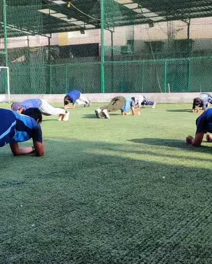 Core strength is the foundation of a powerful athlete. Our U-14 team works on planks and other core exercises, building stability and endurance.