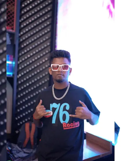 Showing off a racing-themed shirt and white shades. My look is always fresh and adds to the overall performance.