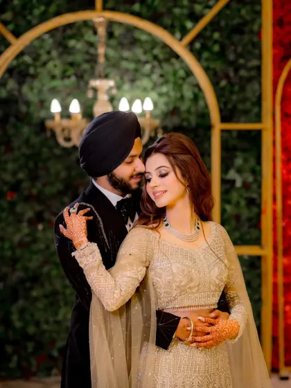 A loving embrace. This shot perfectly captures the intimacy and happiness of the newly engaged couple.