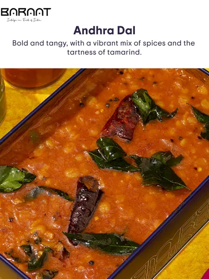 For those who love a tangy kick, our Andhra Dal is a bold and vibrant mix of spices with the tartness of tamarind.