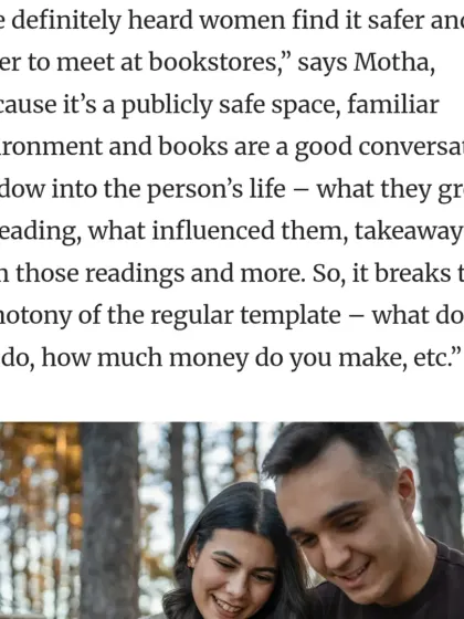 In this SCMP feature, I talked about why bookstores are safe and ideal spaces for first dates. They provide a natural window into a person's life and interests.