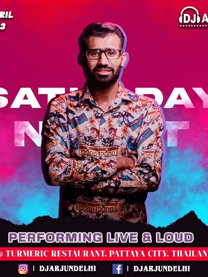 Performing for a Bollywood Saturday Night at Turmeric Restaurant in Pattaya City, Thailand. I cater to destination weddings and private parties for international clients.